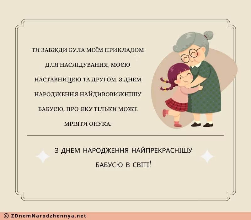 Привітання З Днем Народження Бабусі Від Внучки