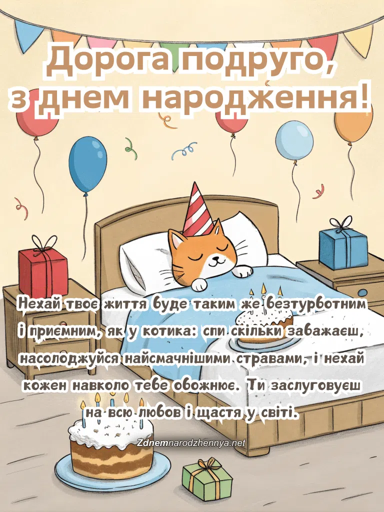 Прикольні привітання з днем народження подрузі – весела листівка з жартами і щирими побажаннями